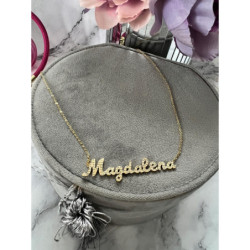 1331 Złota celebrytka łańcuszek imię MAGDALENA