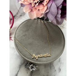 493 Złota celebrytka łańcuszek imię AGNIESZKA STAL