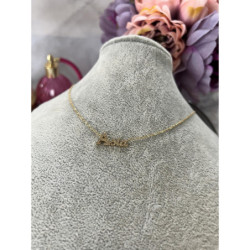 1255 Złota celebrytka łańcuszek imię ASIA cyrkonia