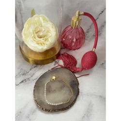 1320 Złota bransoletka CYRKONIA stal 316L