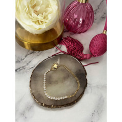 1320 Złota bransoletka CYRKONIA stal 316L