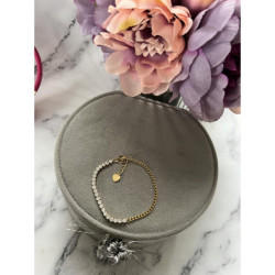 1320 Złota bransoletka CYRKONIA stal 316L