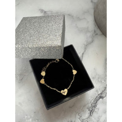 443 Złota bransoletka SERCA SERCE stal 316L