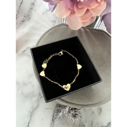 443 Złota bransoletka SERCA SERCE stal 316L