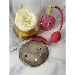 391 Złota bransoletka SERCA SERCE MASA stal 316L