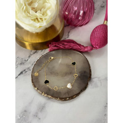 391 Złota bransoletka SERCA SERCE MASA stal 316L