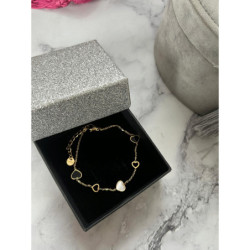 391 Złota bransoletka SERCA SERCE MASA stal 316L