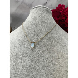 1093 Złoty łańcuszek naszyjnik OPAL sopelek STAL