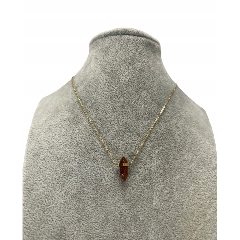 181 Złoty łańcuszek PIASEK PUSTYNI sopelek STAL