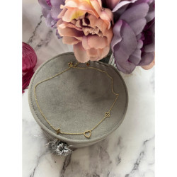 473 Złoty łańcuszek KONICZYNKA SERCE STAL 316L