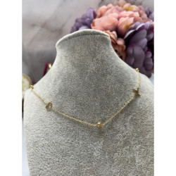 947 Złoty łańcuszek SERCE LINIA ŻYCIA STAL 316L