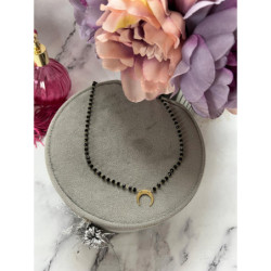 330 Naszyjnik różaniec KORALIKI KSIĘŻYC STAL 316