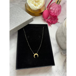 330 Naszyjnik różaniec KORALIKI KSIĘŻYC STAL 316