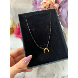 330 Naszyjnik różaniec KORALIKI KSIĘŻYC STAL 316