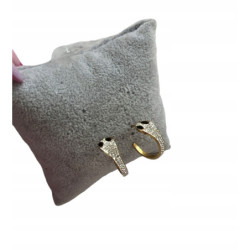 Złote kolczyki wkrętki WĄŻ...