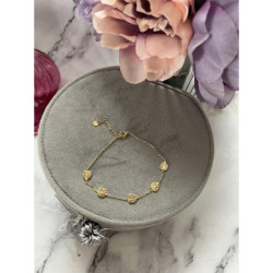 915 Złota bransoletka MONSTERA stal 316L