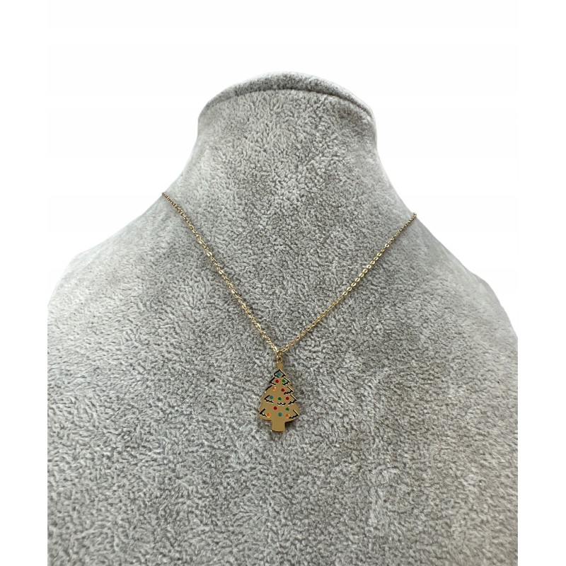 900 Złoty łańcuszek Choinka PREZENT NA ŚWIĘTA