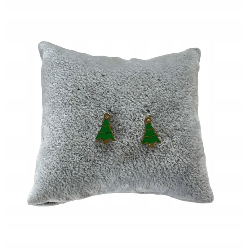 475 Złote kolczyki CHOINKA PREZENT NA ŚWIĘTA