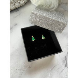 475 Złote kolczyki CHOINKA PREZENT NA ŚWIĘTA