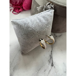 Złote kolczyki wkrętki WĄŻ ŻMIJA STAL 316L