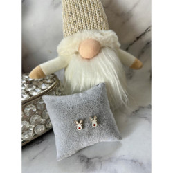 305 Złote kolczyki RENIFER PREZENT NA ŚWIĘTA