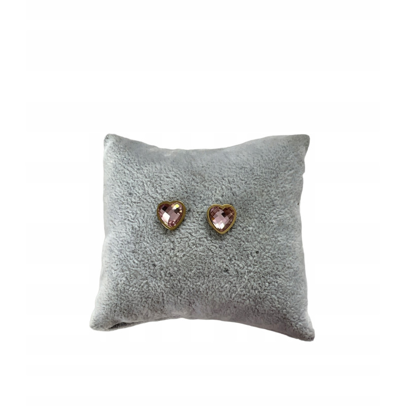 256 Złote kolczyki wkrętki SERCA SERDUSZKA STAL