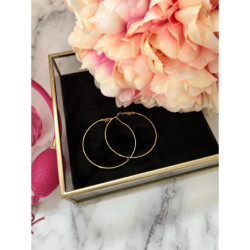 556 Złote kolczyki KÓŁKA KOŁA 6cm STAL 316