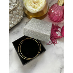 556 Złote kolczyki KÓŁKA KOŁA 6cm STAL 316