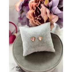 256 Złote kolczyki wkrętki SERCA SERDUSZKA STAL