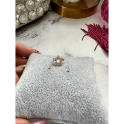 1084 Nausznica zacisk GWIAZDKA CYRKONIE stal HIT