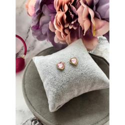 256 Złote kolczyki wkrętki SERCA SERDUSZKA STAL