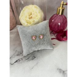 256 Złote kolczyki wkrętki SERCA SERDUSZKA STAL