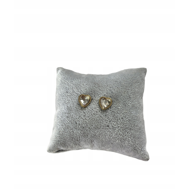 453 Złote kolczyki wkrętki SERCA SERDUSZKA STAL