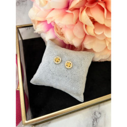 219 Złote kolczyki wkrętki KONICZYNKA STAL 316L