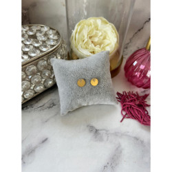 663 Złote kolczyki wkrętki CYRKONIE STAL 316L