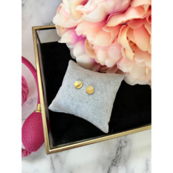 663 Złote kolczyki wkrętki CYRKONIE STAL 316L