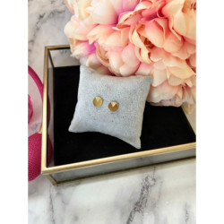 663 Złote kolczyki wkrętki CYRKONIE STAL 316L