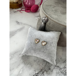 453 Złote kolczyki wkrętki SERCA SERDUSZKA STAL