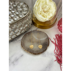 1289 Kolczyki przeciągane SERCE SERDUSZKA STAL 316