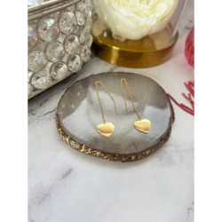 1289 Kolczyki przeciągane SERCE SERDUSZKA STAL 316