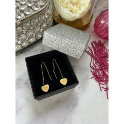 1289 Kolczyki przeciągane SERCE SERDUSZKA STAL 316