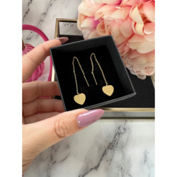 1289 Kolczyki przeciągane SERCE SERDUSZKA STAL 316