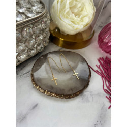 936 Kolczyki przeciągane KRZYŻ KRZYŻYK STAL 316L