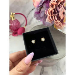 453 Złote kolczyki wkrętki SERCA SERDUSZKA STAL