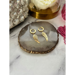 497 Złote kolczyki SKRZYDEŁKA SKRZYDŁA stal 316L