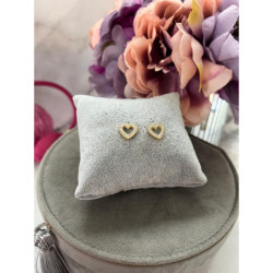 1215 Złote kolczyki wkrętki SERCA SERDUSZKA STAL