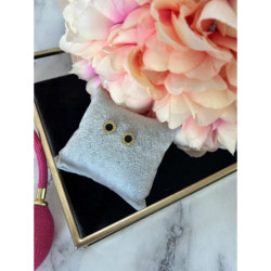 1276 Złote kolczyki wkrętki CYRKONIE CZARNE OCZKO