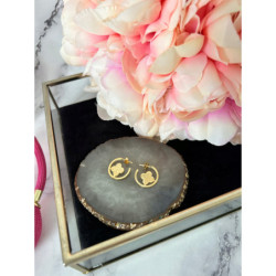 778 Złote kolczyki delikatne NA PREZENT STAL 316L