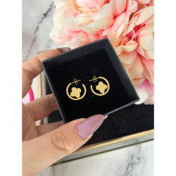 778 Złote kolczyki delikatne NA PREZENT STAL 316L