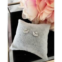 1087 Złote kolczyki delikatne ŁABĘDŹ STAL 316L